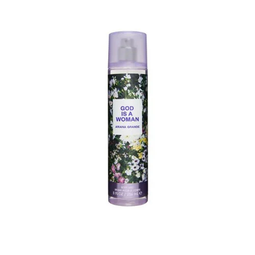 Presentación de Ariana Grande Ladies God is a Women Body Spray 8 oz / 237 ml