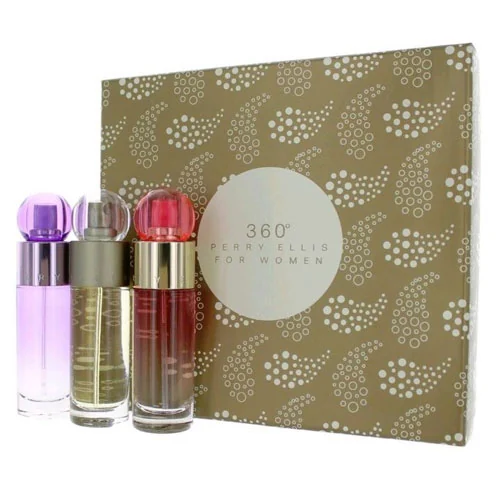 Presentación de Perry Ellis 360 Woman (Trio) Eau de Parfum (EDP) 1.0 oz / 30 ml Gift Set