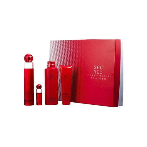 Presentación de Perry Ellis 360 Red by for Women - 3 Pc Gift Set 3.4oz EDP Spray, 7.5ml EDP Mini Spr...