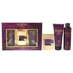 Presentación de Guess Man Gold Gift Set Eau de Toilette (EDT) 2.5 oz / 75 ml / Shower Gel 6.7 oz / 200 ml ...
