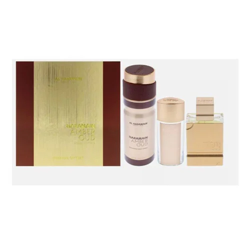 Presentación de Al Haramain Amber Oud Gold Extreme Extrait de Parfum 1 oz / 30 ml Gift Set