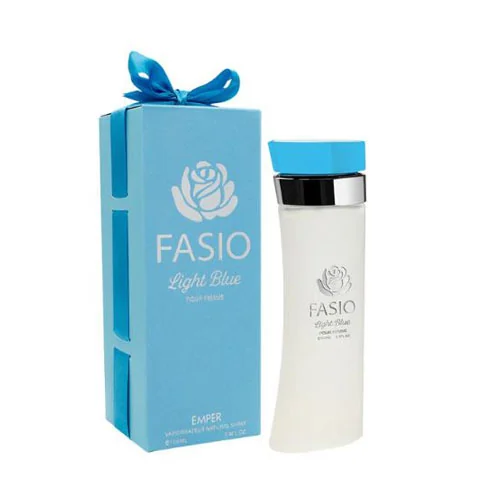 Presentación de Emper Fasio Light Blue pour Femme Eau de Parfum (EDP) 3.4 oz / 100 ml