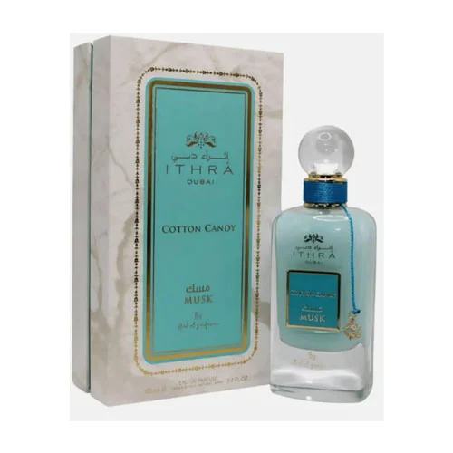 Presentación de Ard Al Zaafaran Ithra Dubai Cotton Candy Musk Eau de Parfum (EDP) 3.4 oz / 100 ml