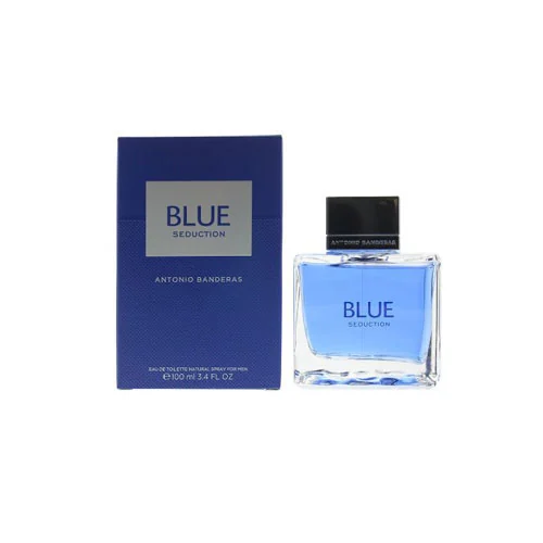 Presentación de Antonio Banderas Men's Blue Seduction Eau de Toilette (EDT) 3.4 oz / 100 ml