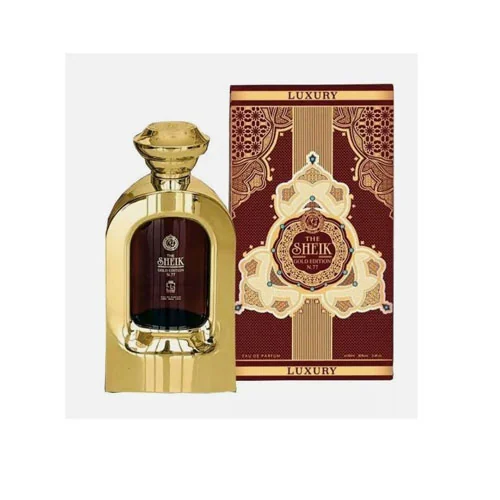 Presentación de Khalis The Sheik Men (Gold Edition) N.77 Eau de Parfum (EDP) 3.4 oz / 100 ml
