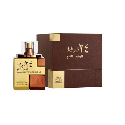 Presentación de Lattafa 24 Carat Pure Gold Woman Eau de Parfum (EDP) 3.4 oz / 100 ml