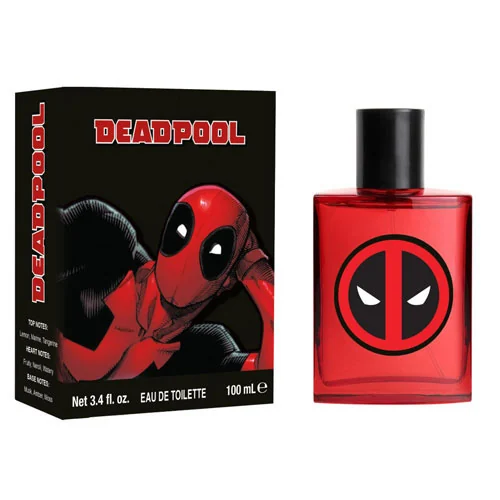 Presentación de Marvel Men's Deadpool Eau de Toilette (EDT) 3.4 oz / 100 ml