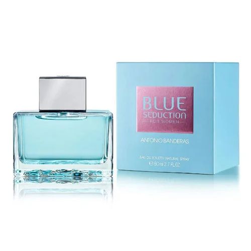 Presentación de Antonio Banderas Ladies Blue Seduction Eau de Toilette (EDT) 2.7 oz / 80 ml