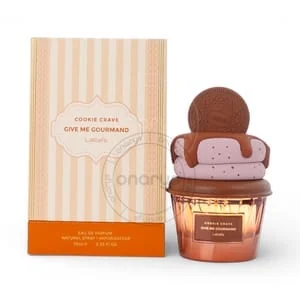 Presentación de LATTAFA GIVE ME GOURMAND COOKIE CRAVE UNISEX 2.5 OZ/75 ML - EAU DE PARFUM (EDP)