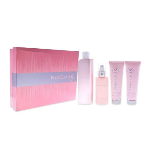 Presentación de SET PERRY ELLIS 18 WOMEN ( 4 PC ) 3.4 OZ/100 ML / 3.4 OZ/100 ML BODY MIST/ 3.4 OZ/1...