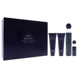 Presentación de Set Perry Ellis 360 Black Men (4 Pc) Eau de Toilette (EDT) Spray 3.4 Oz / 100 ml / Show...