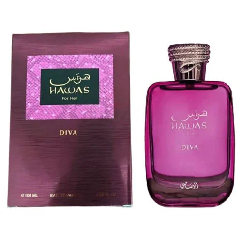 Presentación de RASASI HAWAS DIVA WOMEN 3.4 OZ/100 ML - EAU DE PARFUM (EDP)