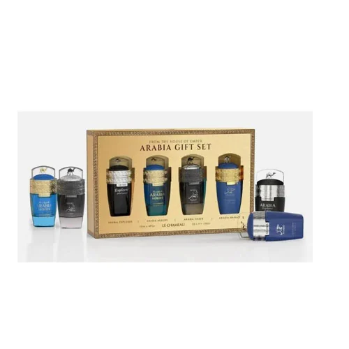 Presentación de SET LE CHAMEAU ARABIA POUR MEN ( 4 PC ) EXPLORER,HEROES,NASER,HAMAD 0...