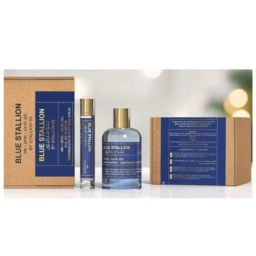 Presentación de SET EMPER BLUE STALLION MEN ( 2 PC ) 3.4 OZ EDP SP /0.6 OZ EDP SP