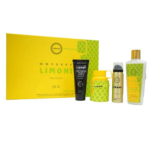 Presentación de SET ARMAF ODYSSEY LIMONI UNISEX ( 4 PC ) 3.4 OZ EDP SP / 3.4 OZ GEL / 1.7 OZ BL / 8....