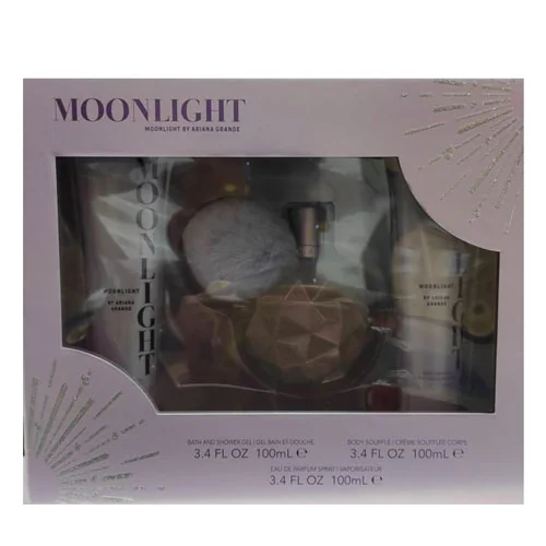 Presentación de Ariana Grande Ladies Moonlight Gift 3.4 oz Eau De Parfum Spray, 3.4 Oz Body Lotion, 3....