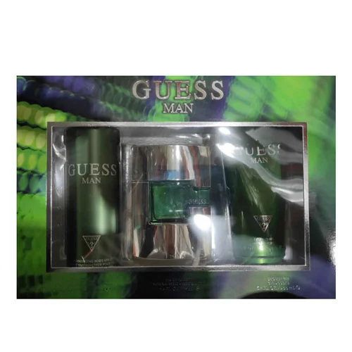 Presentación de Set Guess Men (3 Pc) Eau de Toilette (EDT) Spray 2.5 oz / 75 ml / Shower Gel 6.7 / 200 ...