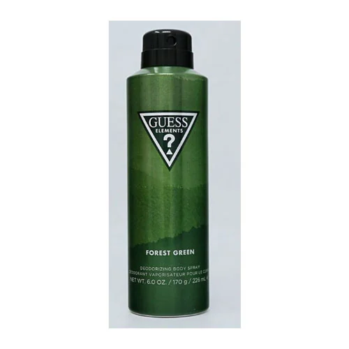 Presentación de Body Spray Guess Elements Forest Green Men 6.0 oz / 180 ml
